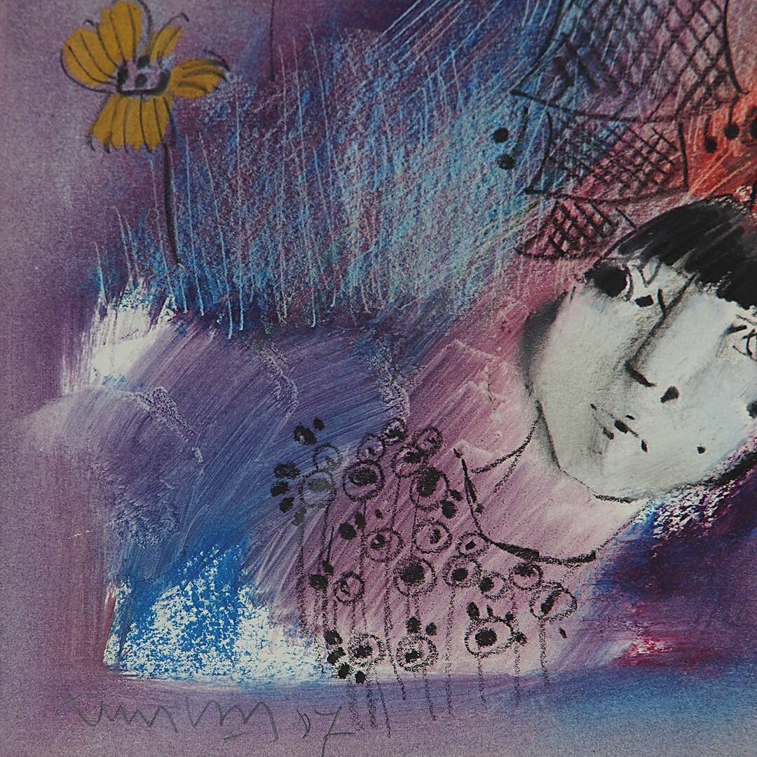 Tuncay Betil, kağıt üzerine karışık teknik, imzalı, 1987, 21.5x31cm. (3)