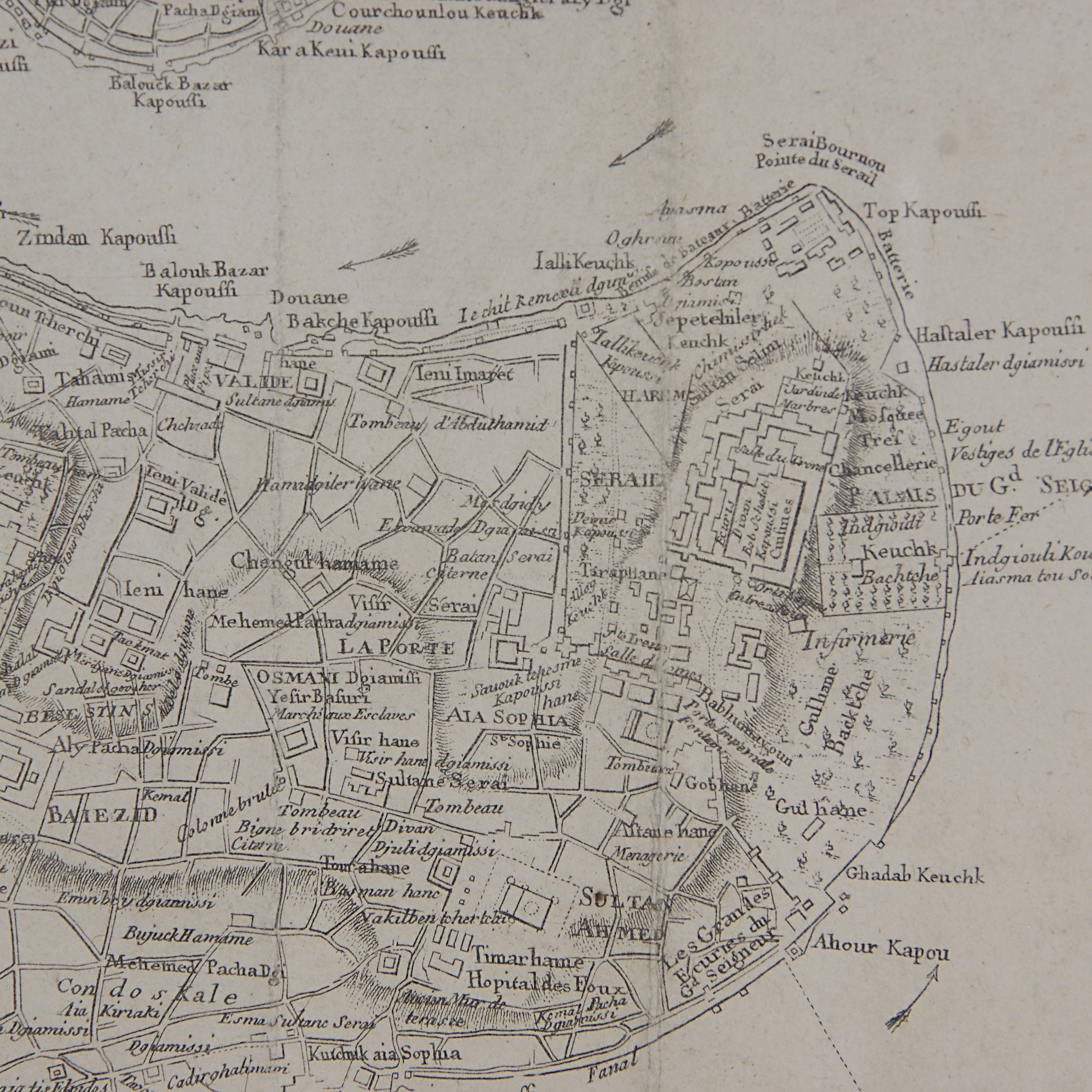 Carte de Constantinople, Levée par F. Kauffer et J.B. Lechevalier, L'an 1786
